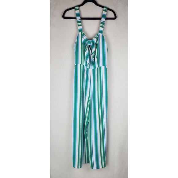 A New Day Womens M Cute Striped Jumpsuit beachy coastal summer spring party - Picture 12 of 15
